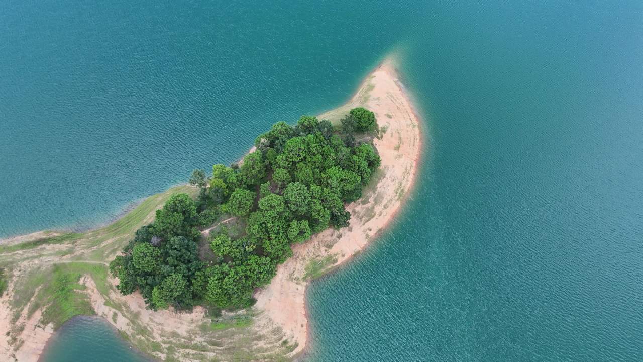 湖中绿岛