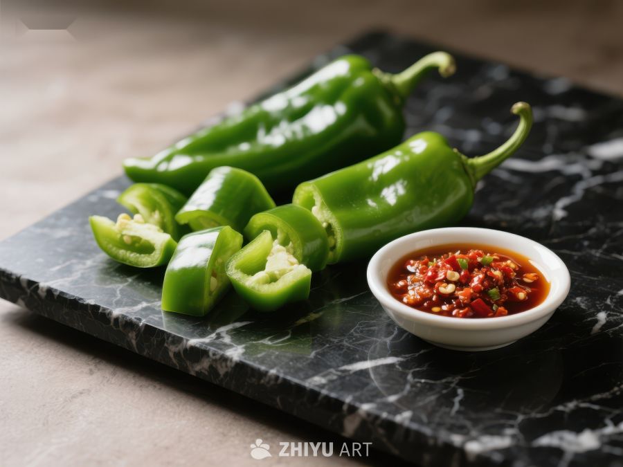 青椒与辣椒酱的美味搭配 369