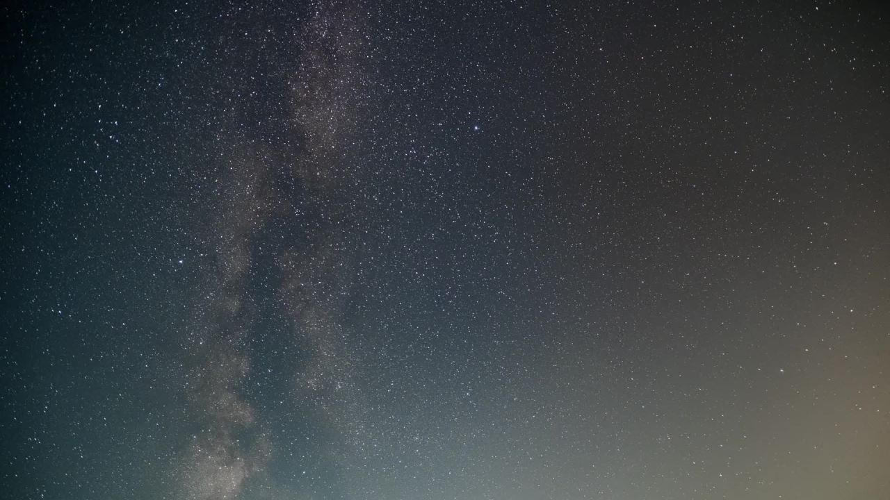 浩瀚宇宙璀璨星空银河延时 5
