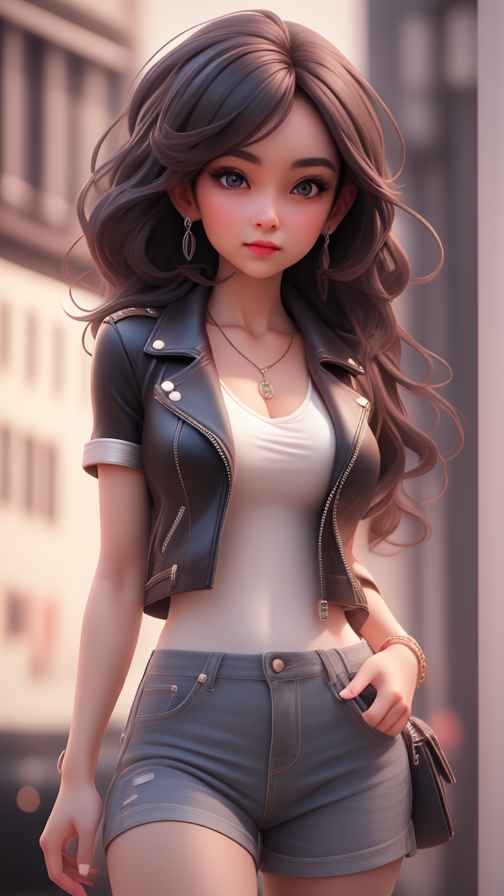 穿牛仔的女孩
