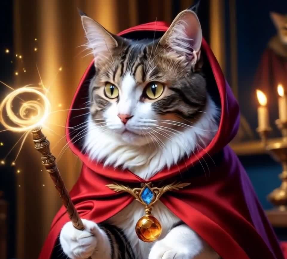 魔法猫：红袍与闪耀魔杖