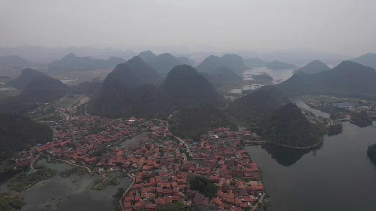  云南普者黑5A景区航拍 