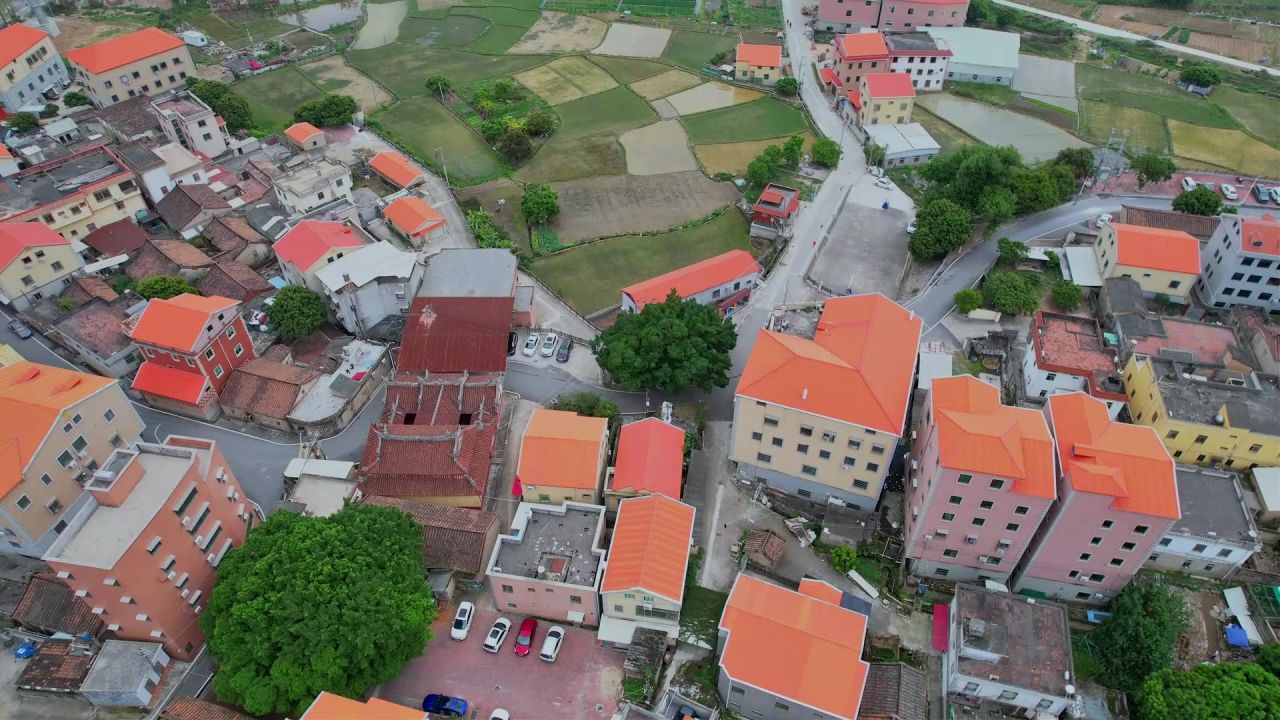 航拍福建厦门坑内村景观 11