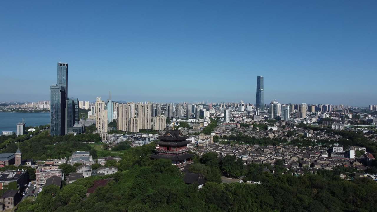 4K航拍江苏镇江城市风光建筑大景 8