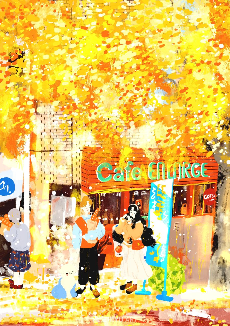 原创治愈插画作品素材四季节气节日自然 118