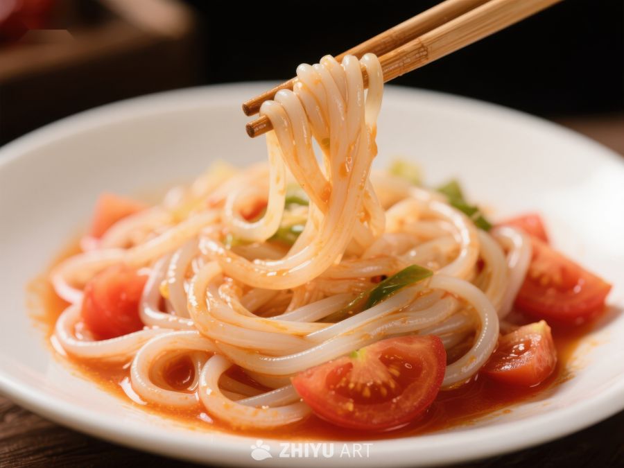 筷子夹起的美味米线 670