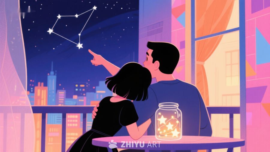 情侣夜观星空，温馨共度时光 265