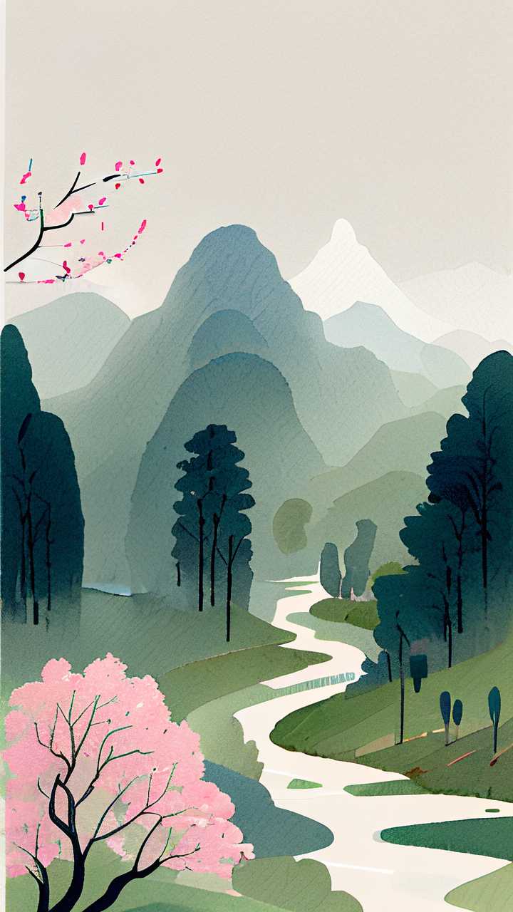 春季谷雨插画