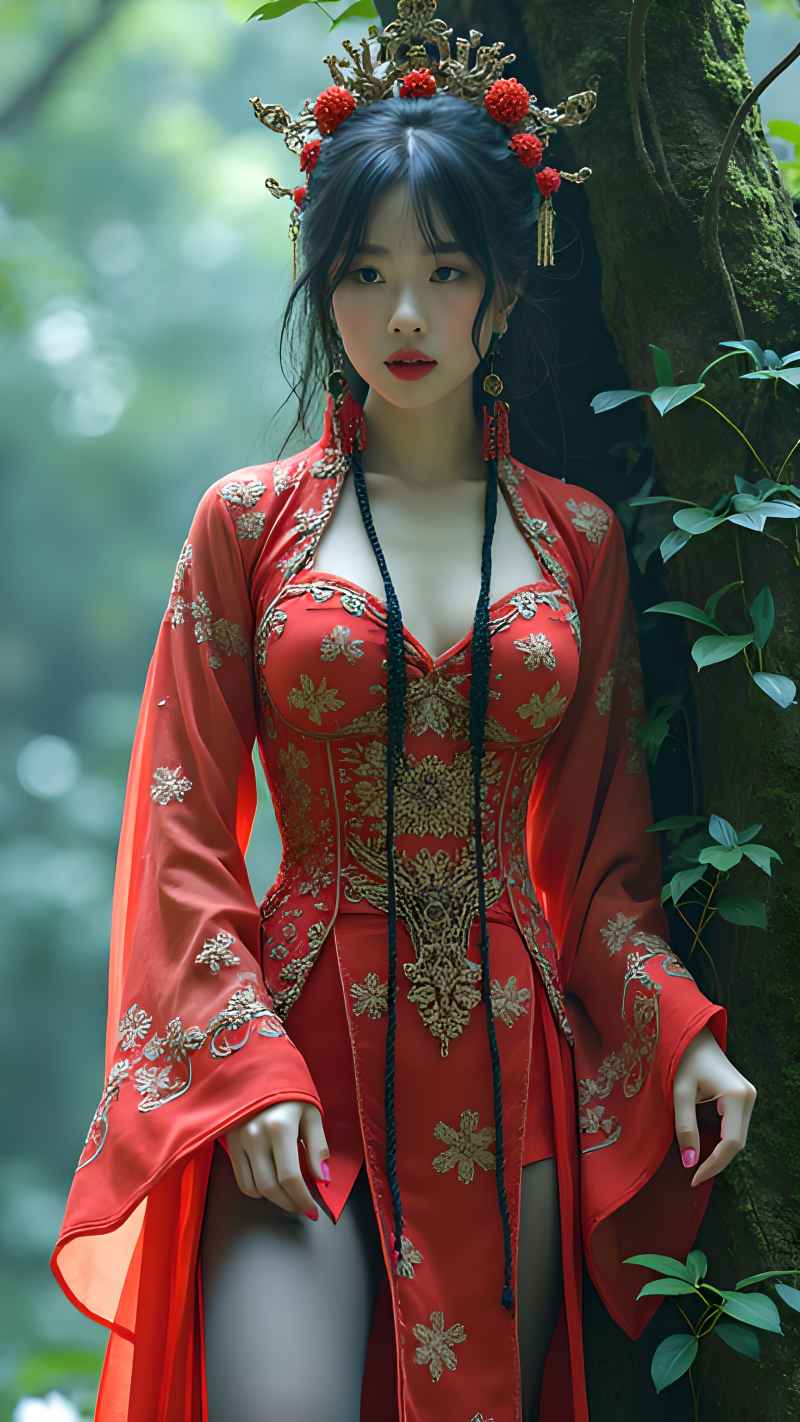 森林系好看拍摄特色美女 90