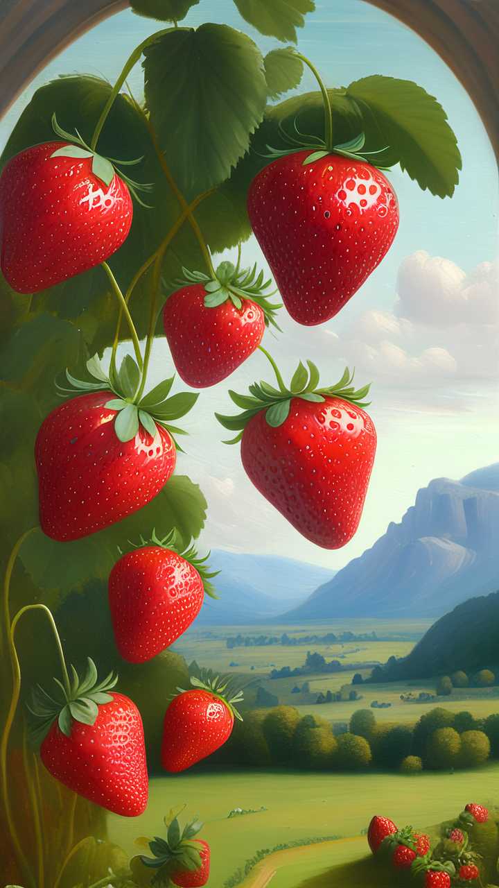 一个美丽的风景大过大草莓画1