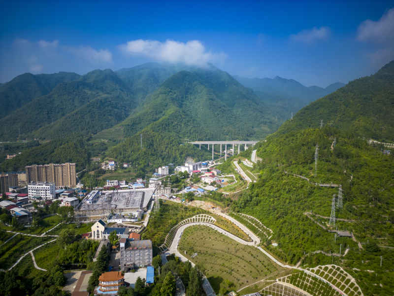 湖北襄阳保康县航拍摄影图
