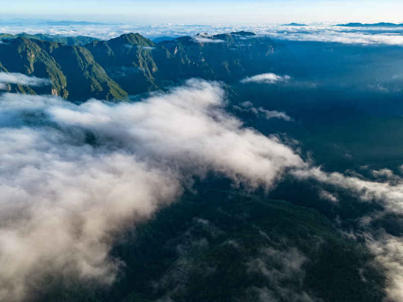 自然风光云海云雾缭绕航拍 