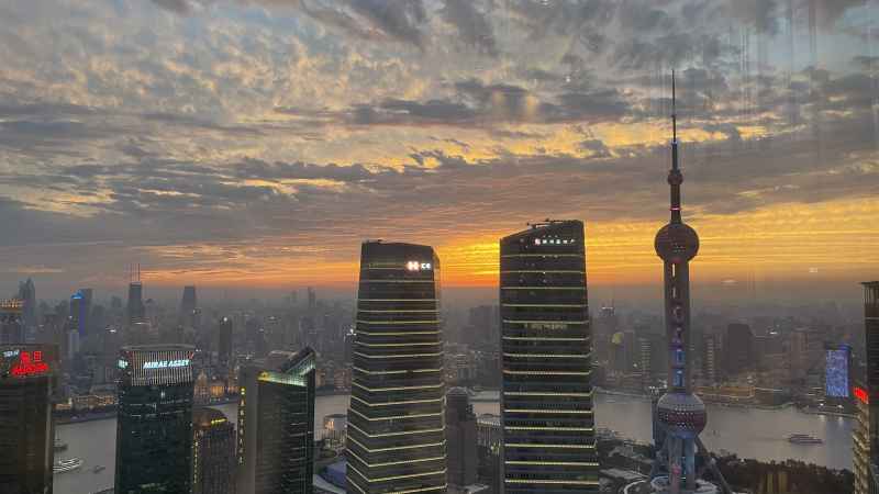上海外滩火烧云