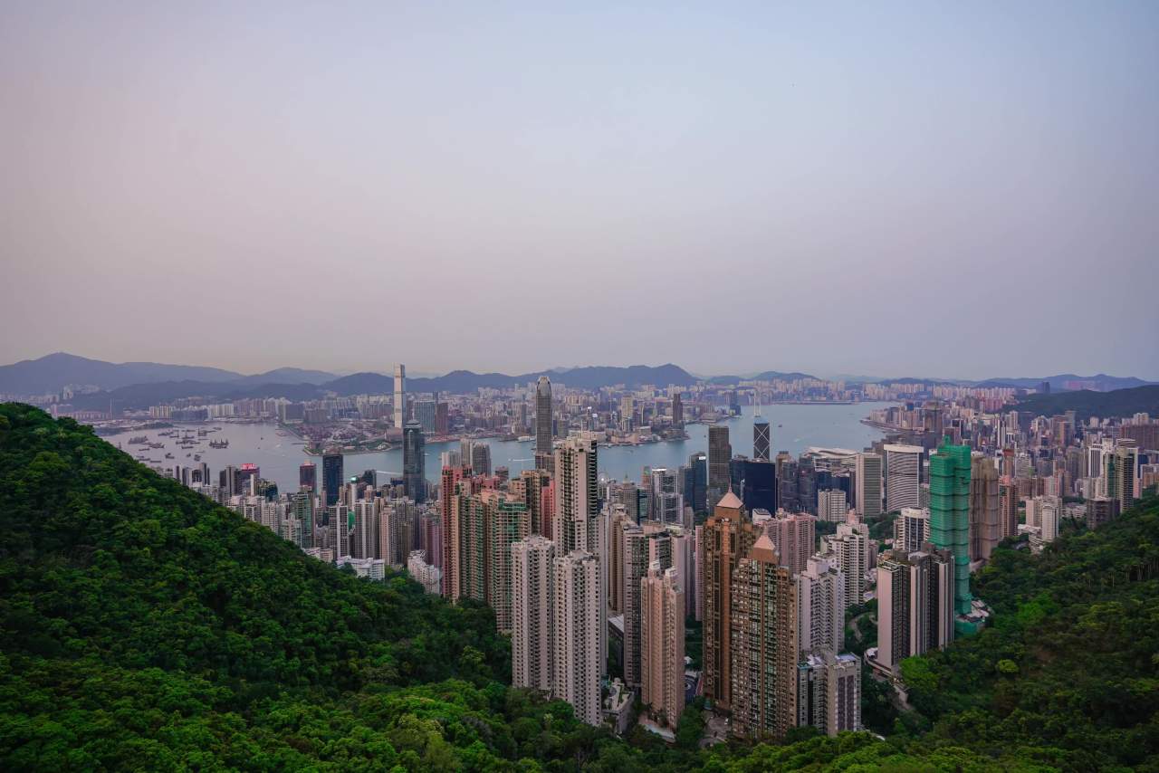 4K香港太平山夜景延时
