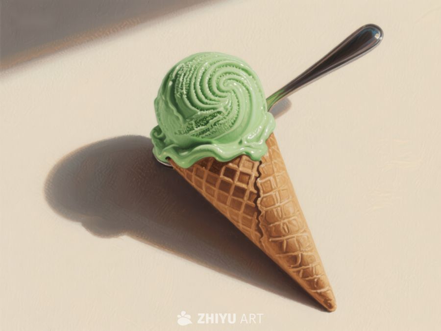 抹茶冰淇淋甜筒 696