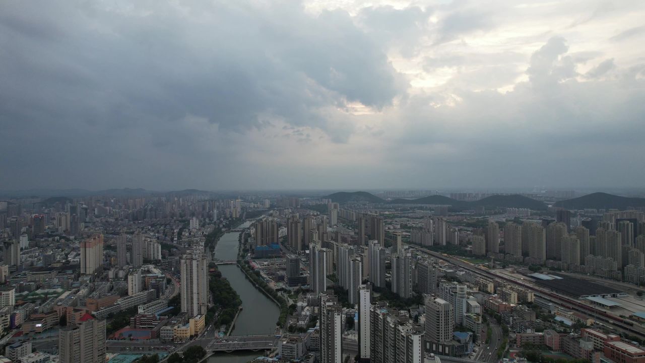 江苏徐州城市大景高楼航拍