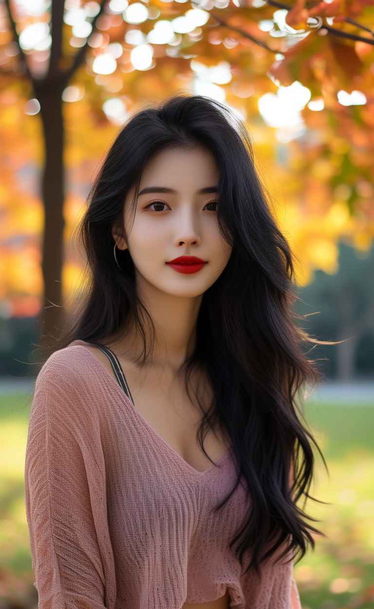 秋天下宽松美女 17