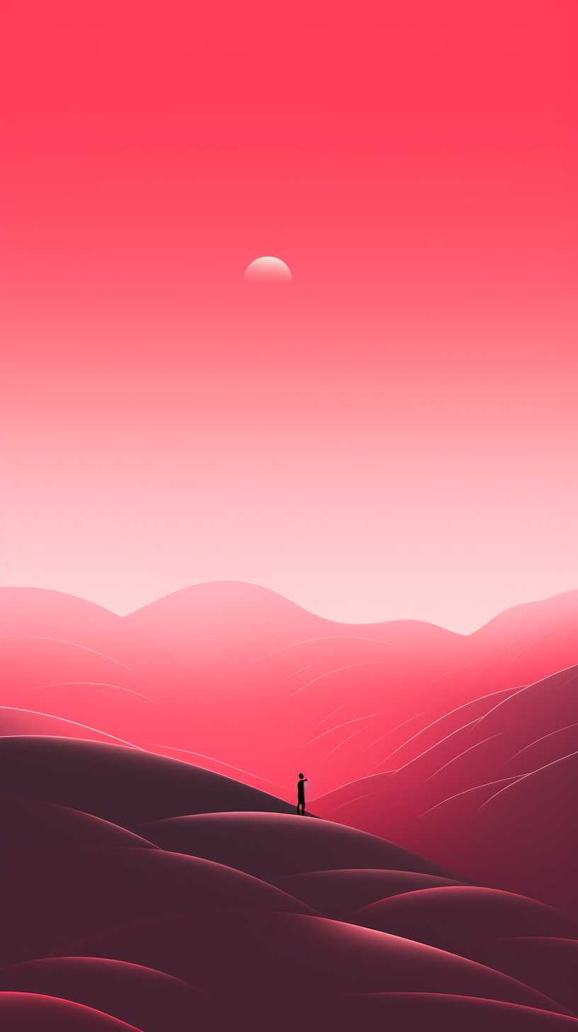 红色背景艺术图