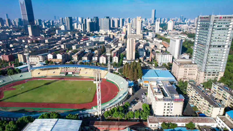 安徽合肥城市风光航拍图 