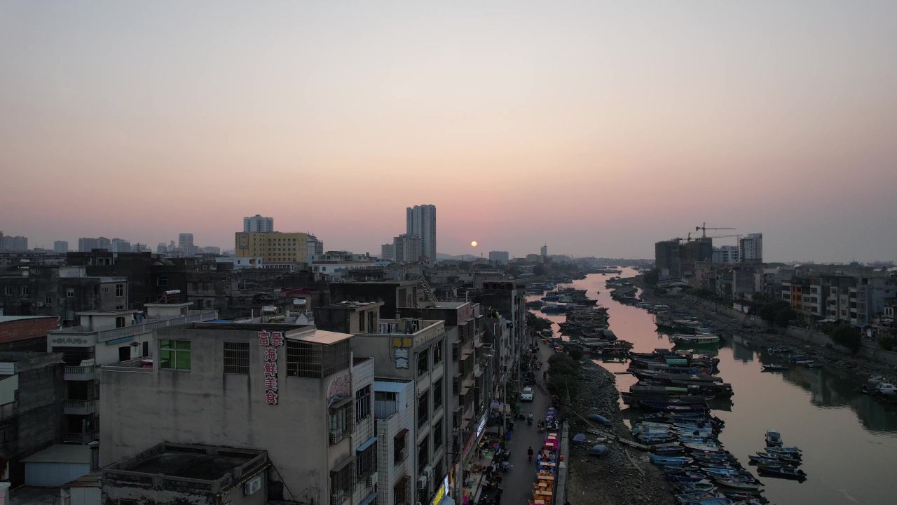 广西北海城市风光旅游景区航拍 
