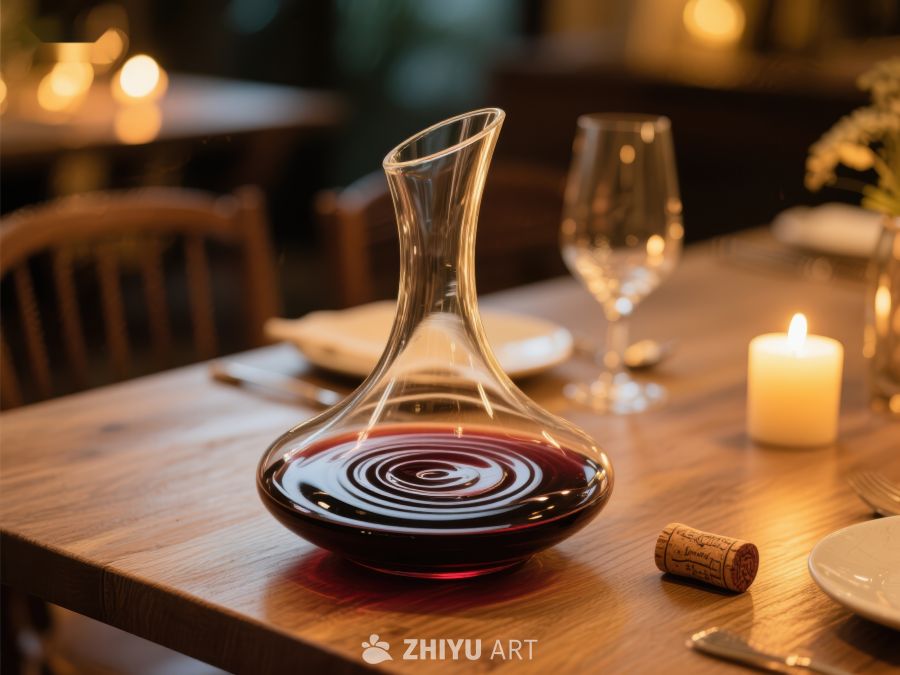 红酒醒酒器与烛光晚餐 326