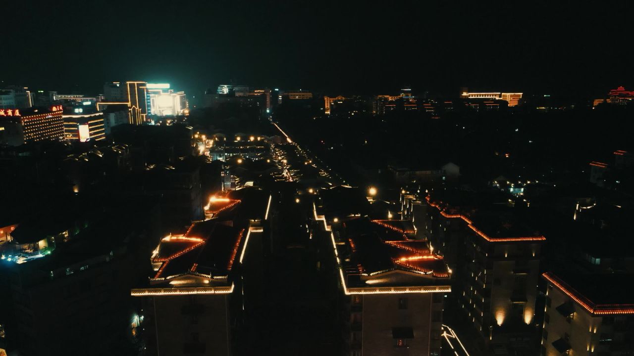 旅游景区广西桂林逍遥楼夜景延时