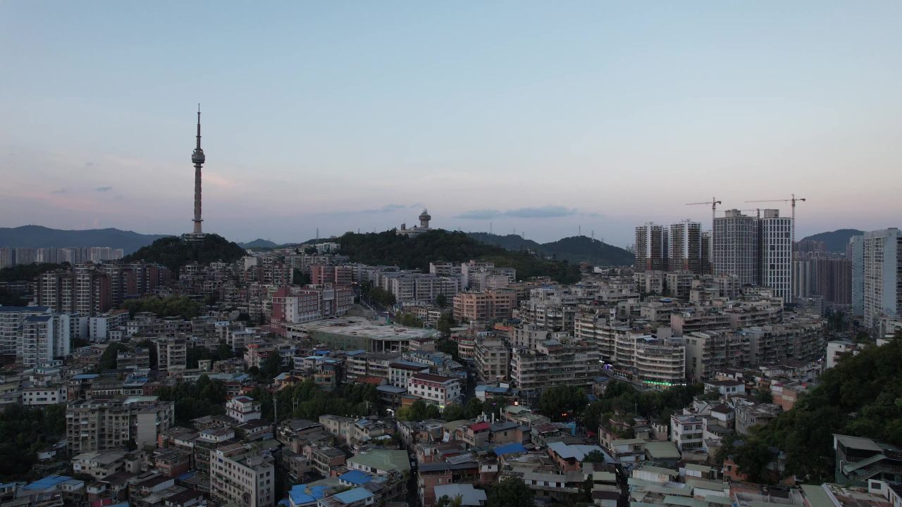 贵州贵阳城市风光航拍