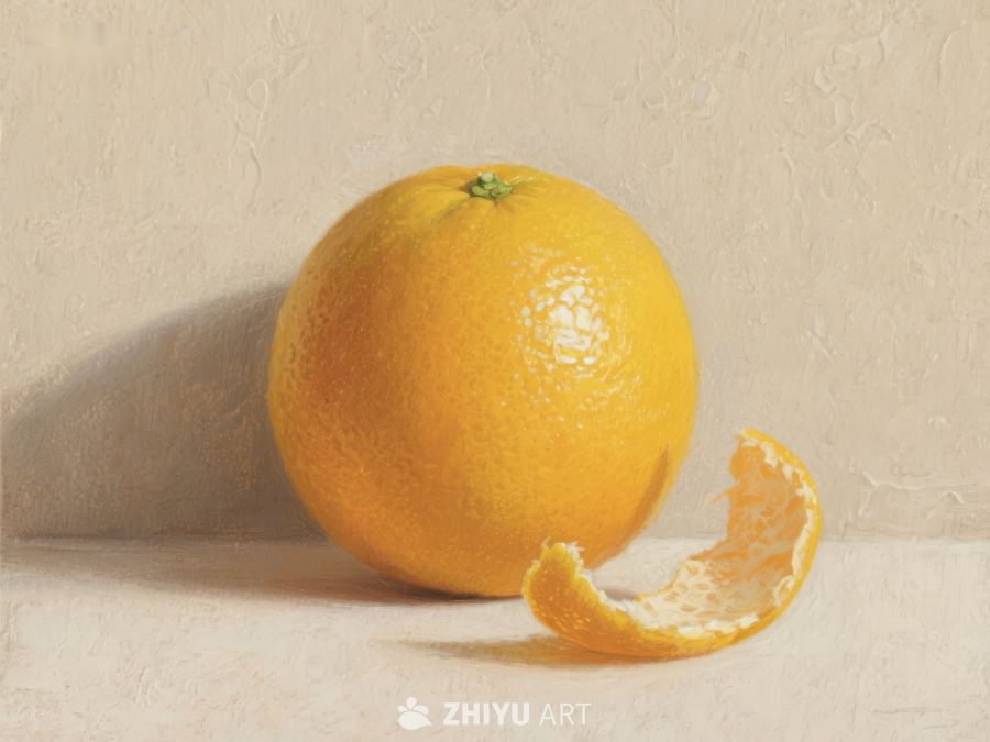 新鲜橙子与剥落果皮 648