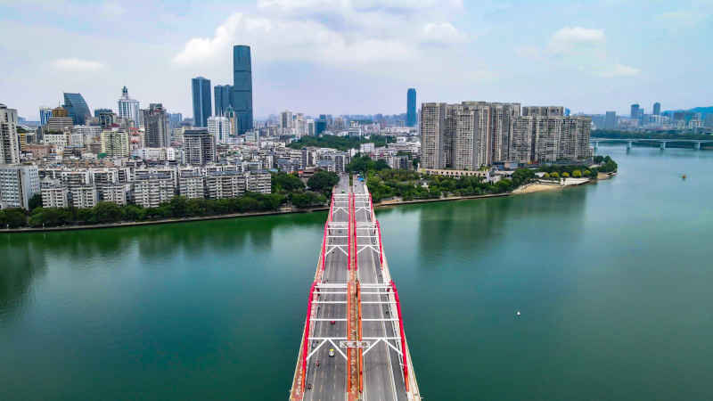 广西柳州城市风光航拍摄影图