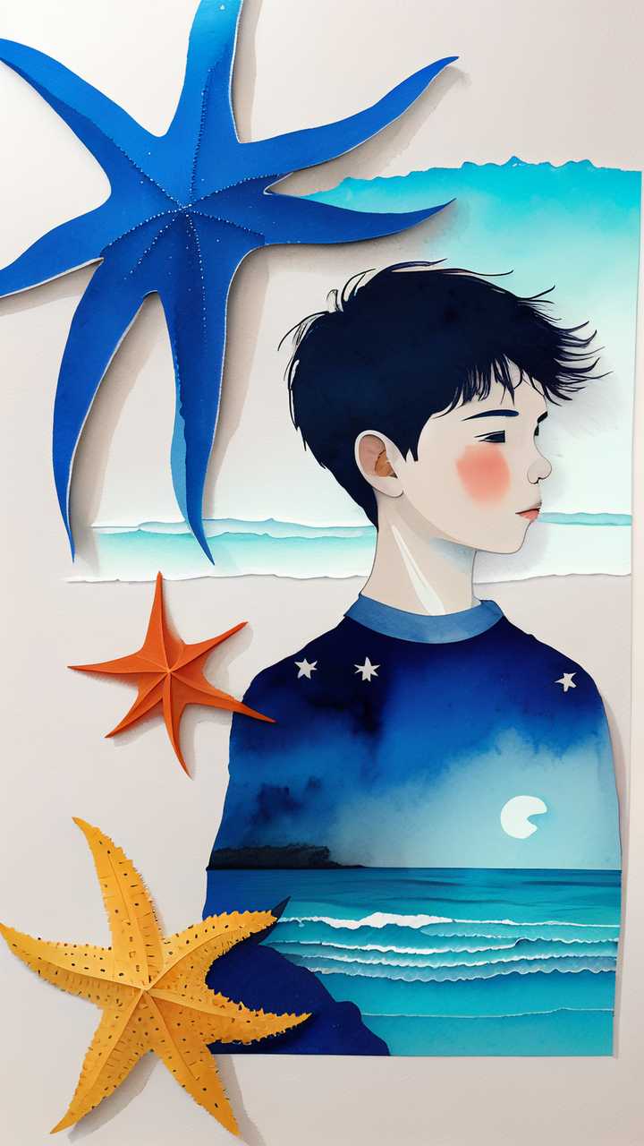 剪纸海报小暑插画海报