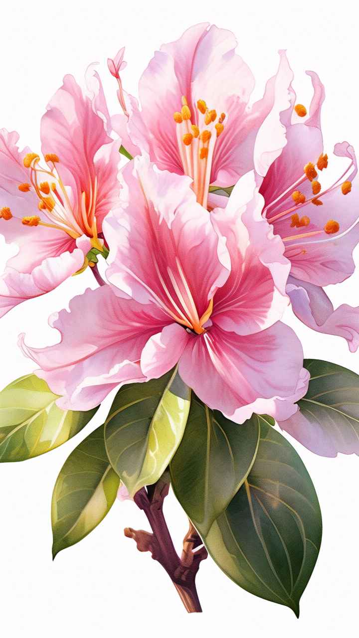 杜鹃花摄影图插画 16