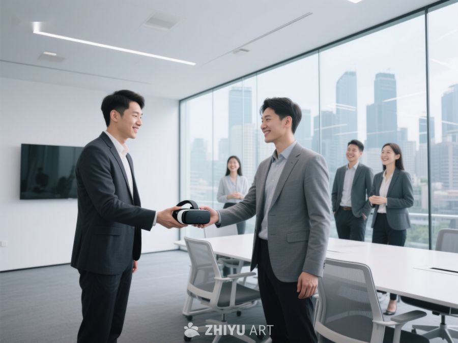 商务人士会议中握手交流 336