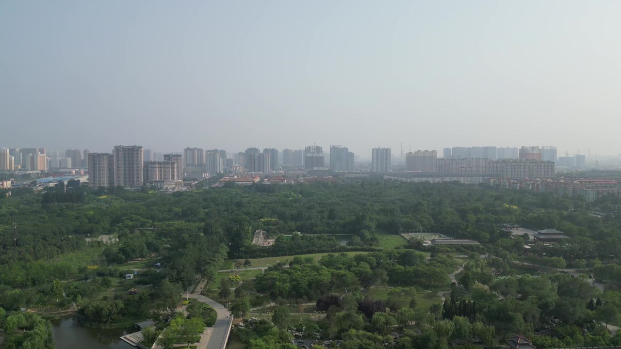 邯郸赵苑公园4A景区航拍