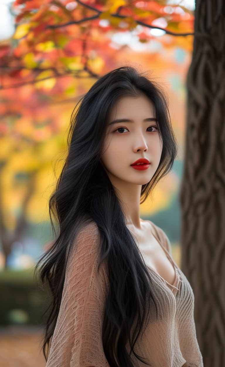 秋天下宽松美女 11