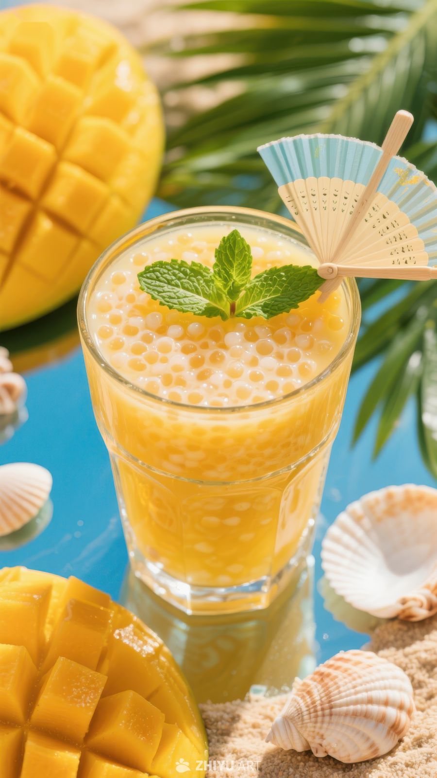 芒果西米露夏日清凉饮品
