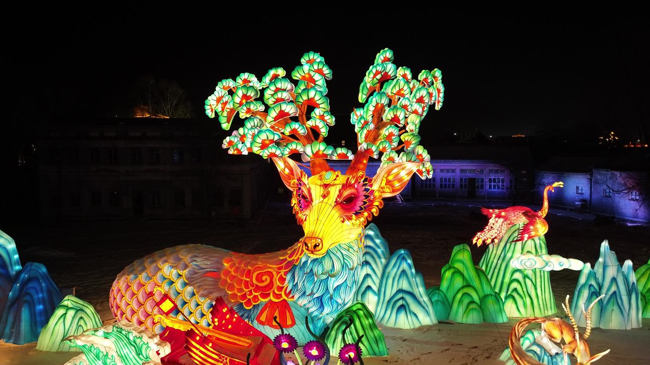 新年灯展 元宵节灯会 花灯 庙会灯会