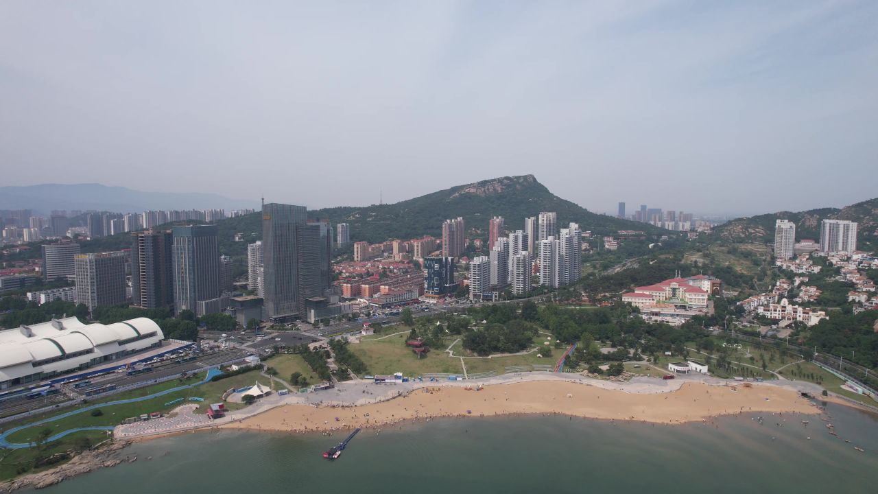 江苏连云港城市风光航拍