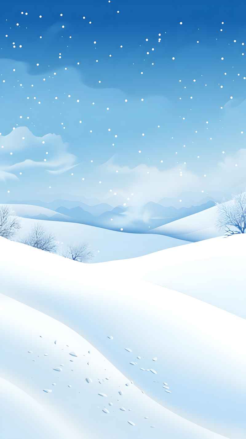 冬季冬天雪景唯美背景 23