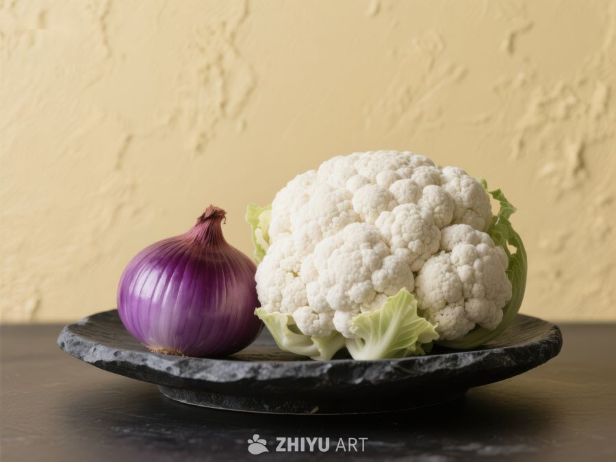 花椰菜与红洋葱静物摆放 99