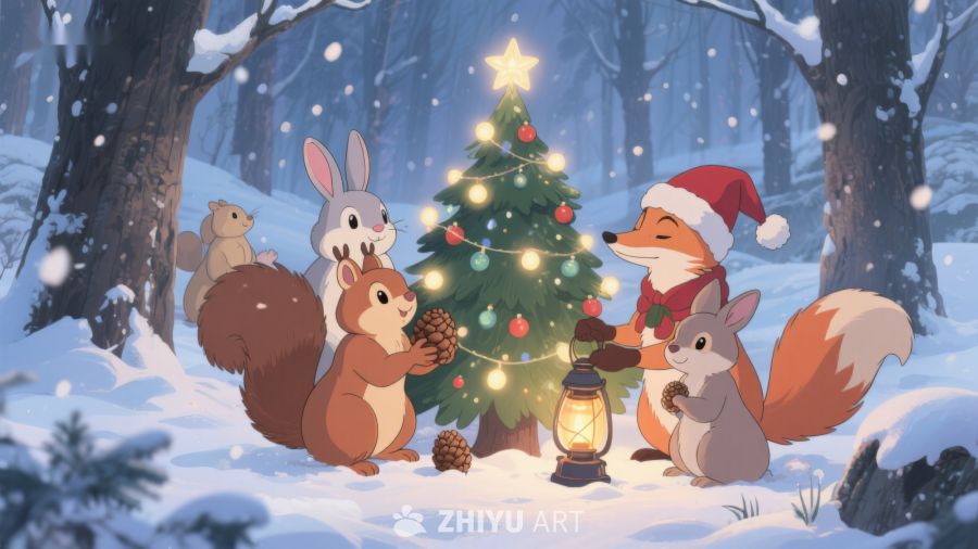 森林动物共庆圣诞 151