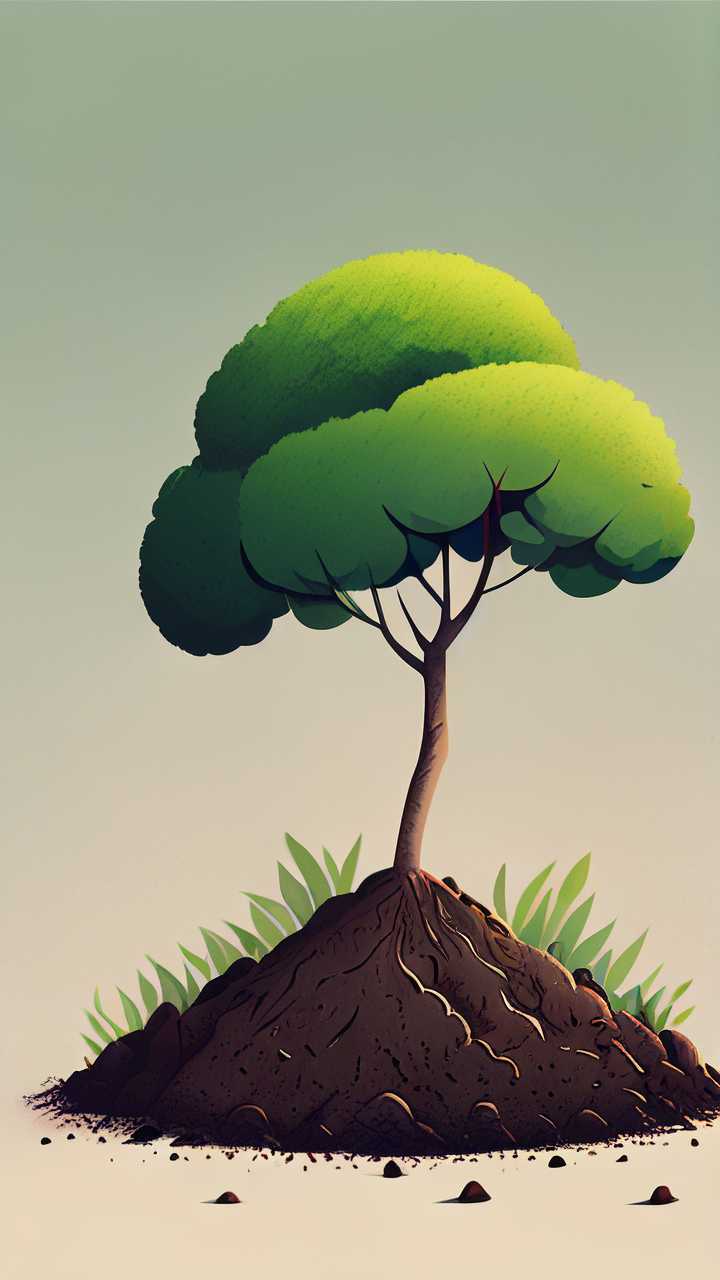 小树苗插画