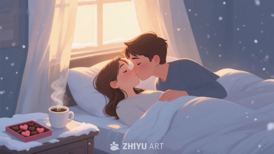温馨晨曦中的甜蜜一吻 367