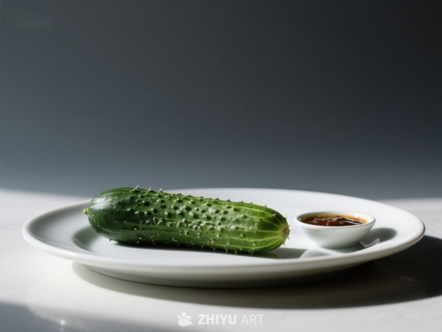 盘中黄瓜配蘸料 216
