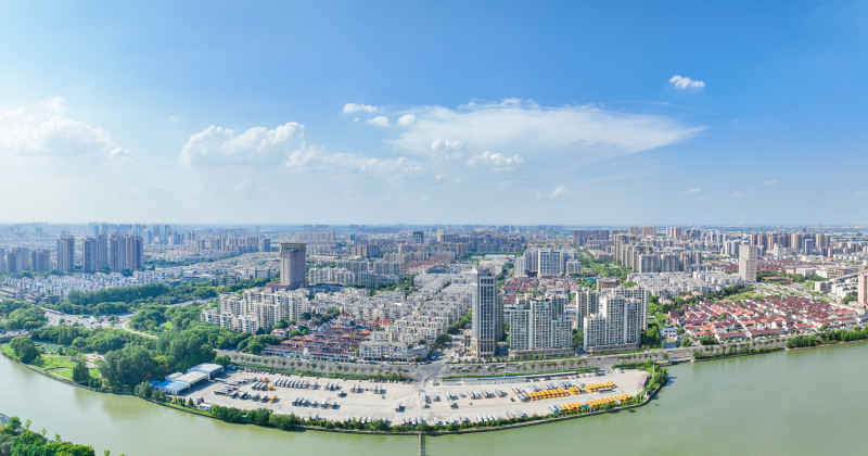 航拍昆山城市风光建筑大景 73