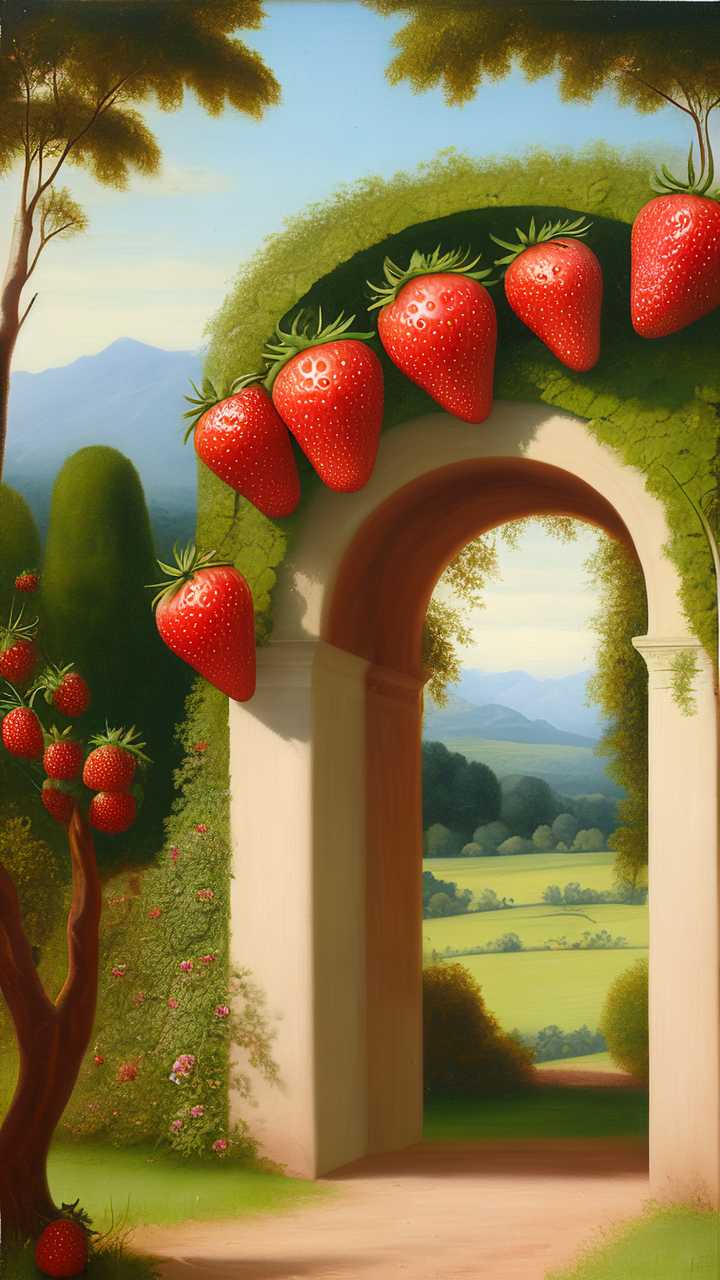 一个美丽的风景大过大草莓画1