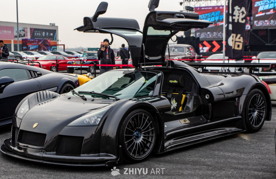 黑色超跑车展亮相