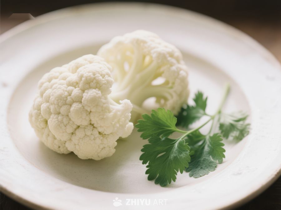 新鲜花椰菜与香菜的静物组合 438
