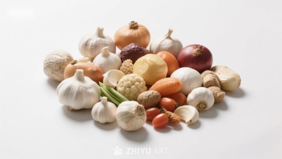 多样蔬菜与香料的组合