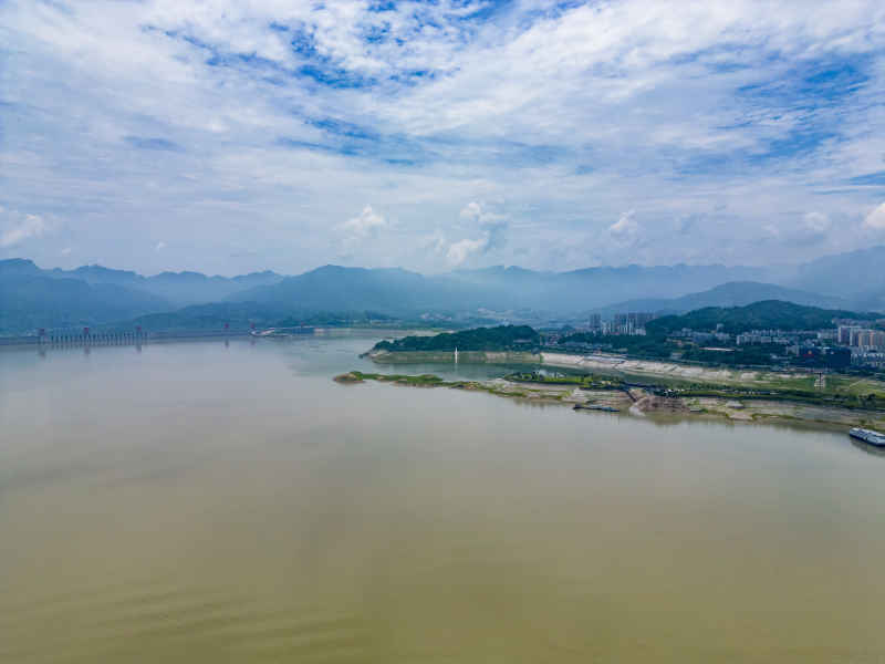 湖北长江三峡风光航拍图 