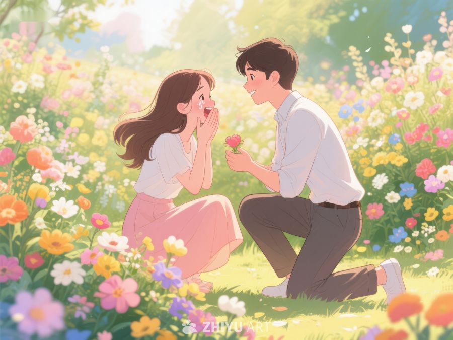 花海中浪漫求婚瞬间 325